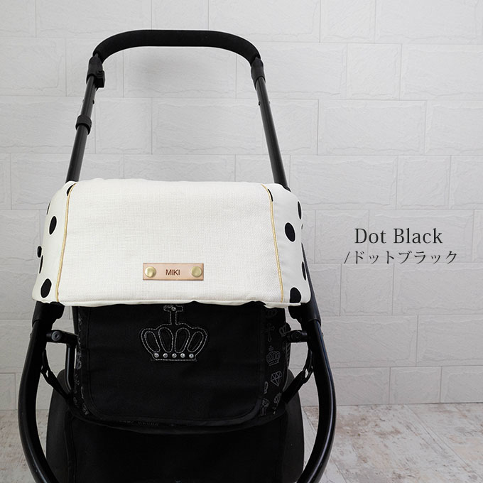 ペットカート あごのせ クッション バギー ドットブラック